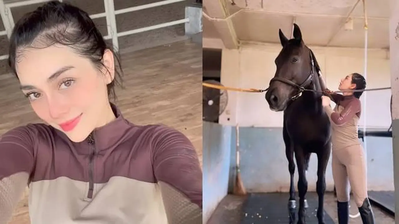 7 Momen Seru Celine Evangelista Belajar Naik Kuda Ini Tuai Banyak Sorotan
