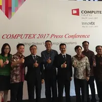 Suasana pengumuman kerjasama TAITRA dengan APKOMINDO untuk Indocomtech 2016. Liputan6.com/Jeko Iqbal Reza