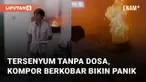 Aksi seorang pria tinggalkan kompor berkobar setelah masak mengundang perhatian
