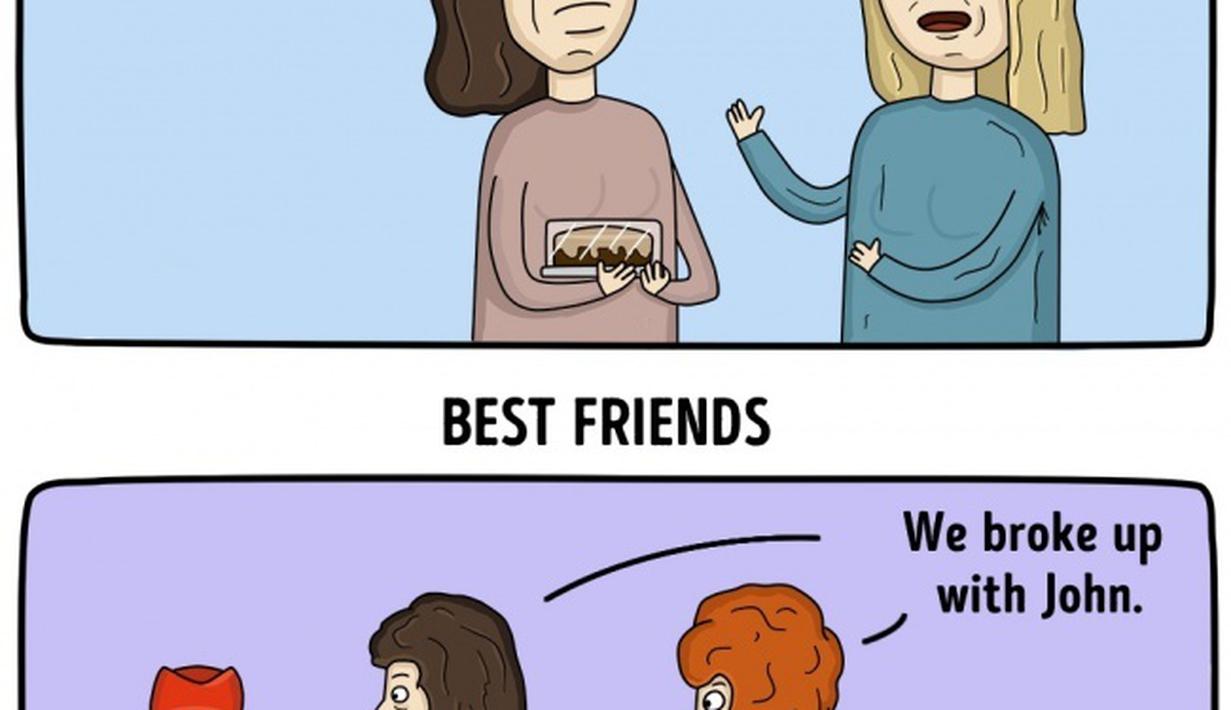  Komik  Lucu  Bedanya Teman Biasa Vs Sahabat  Karib Fashion 