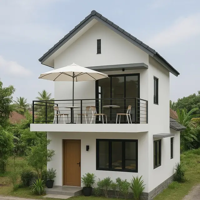Model Rumah Minimalis di Kampung dengan Kafe Mini untuk Nongkrong