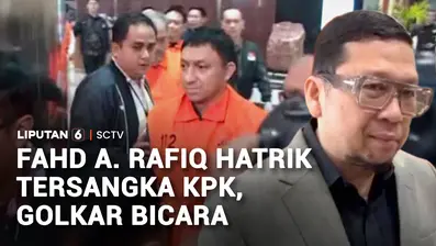 Partai Golkar angkat bicara usai salah satu pengurusnya, Fahd A Rafiq, kembali tertangkap kasus korupsi untuk ketiga kalinya. Fahd yang menjabat salah satu Ketua DPP Golkar kali ini menjadi tersangka dalam kasus dugaan suap pengurusan HGB di Bogor.