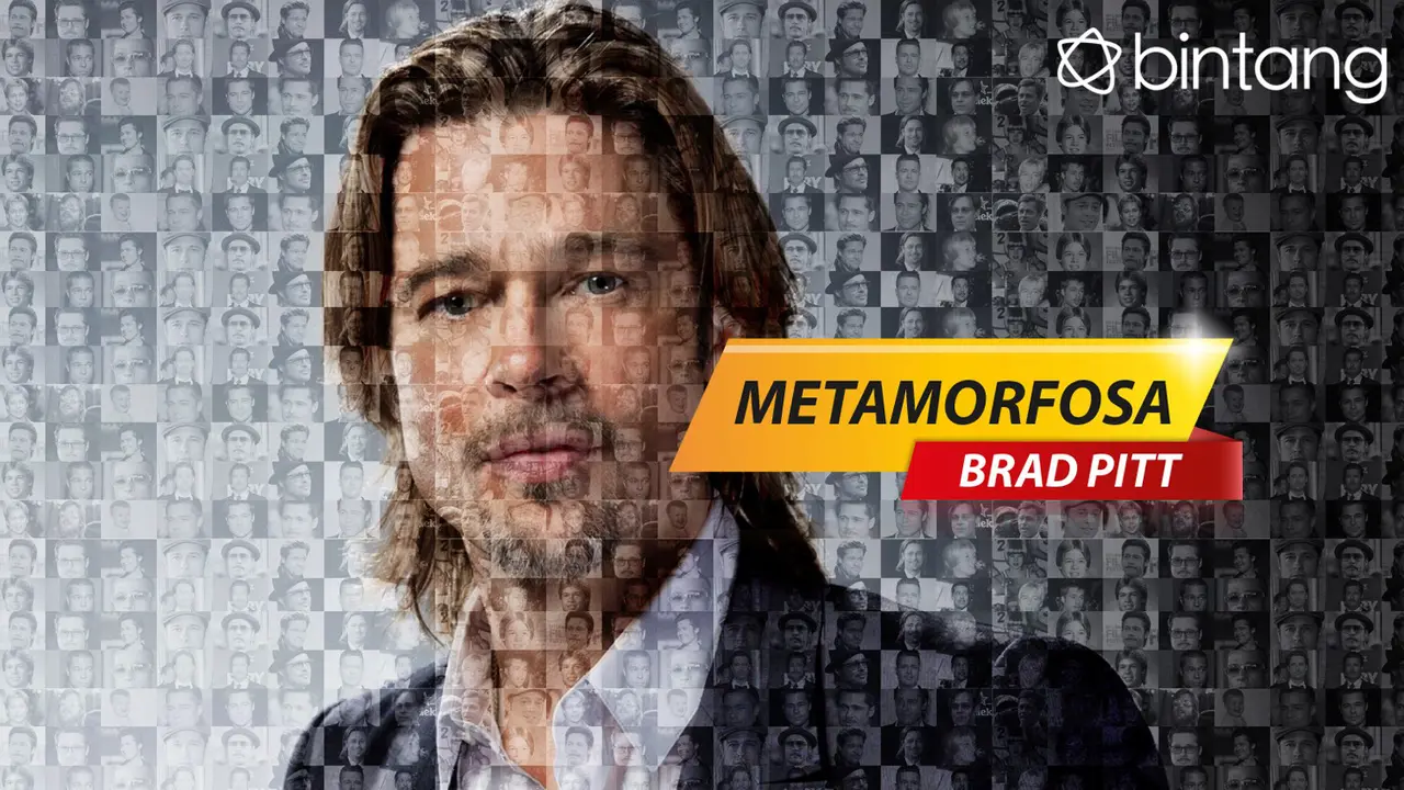 Metamorfosa Brad Pitt. (Foto: AFP/Bintang.com, Digital Imaging: Muhammad Iqbal Nurfajri/Bintang.com)