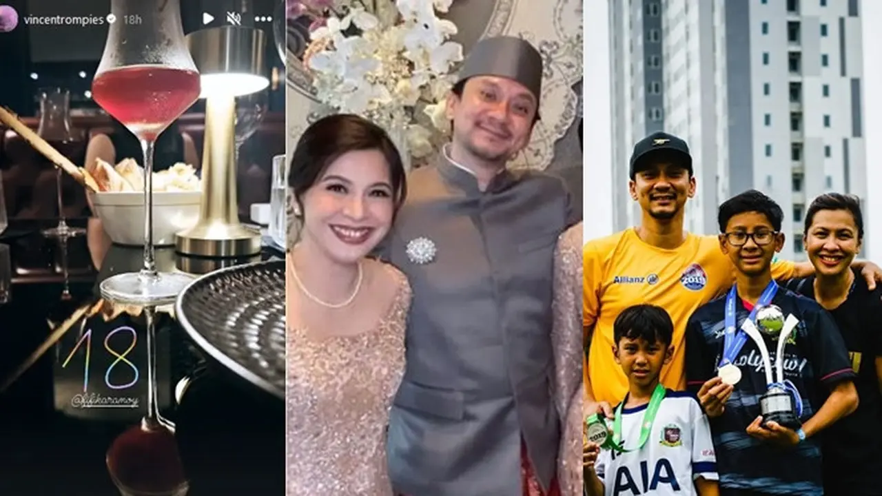 Vincent Rompies Rayakan Ultah Pernikahan ke-18, Ini 6 Potretnya Bersama Istri