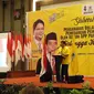 Ketua Umum Partai Golkar Airlangga Hartarto saat memberikan pengarahan kepada kader di Palembang, Sumatera Selatan. (Istimewa)