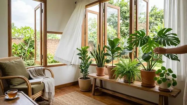 Kesalahan Menaruh Tanaman Indoor di Dalam Rumah/AI Generated