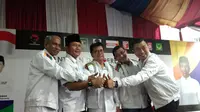 TIm Kampanye Daerah (TKD) Sumsel siap memenangkan paslon Jokowi - Amin di Sumsel (Liputan6.com / Nefri Inge)
