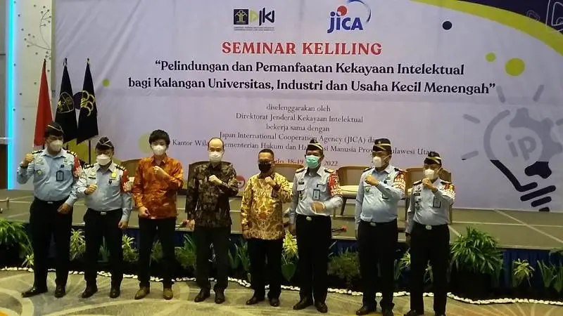 Seminar terkait kekayaan intelektual yang digelar Kemenkumham dan JICA di Manado.