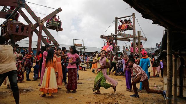 Anak Rohingya Rayakan Idul Adha di Pengungsian
