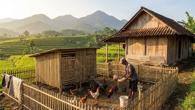 Ternak Ayam Kampung Modal Rp3 Juta di Desa/Gemini AI