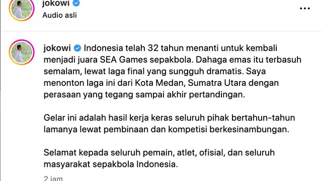 Unggahan Jokowi