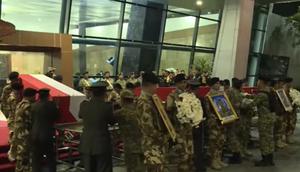 Tiga Jenazah Prajurit TNI yang Tewas di Lebanon. (Liputan6.com/Pramita)