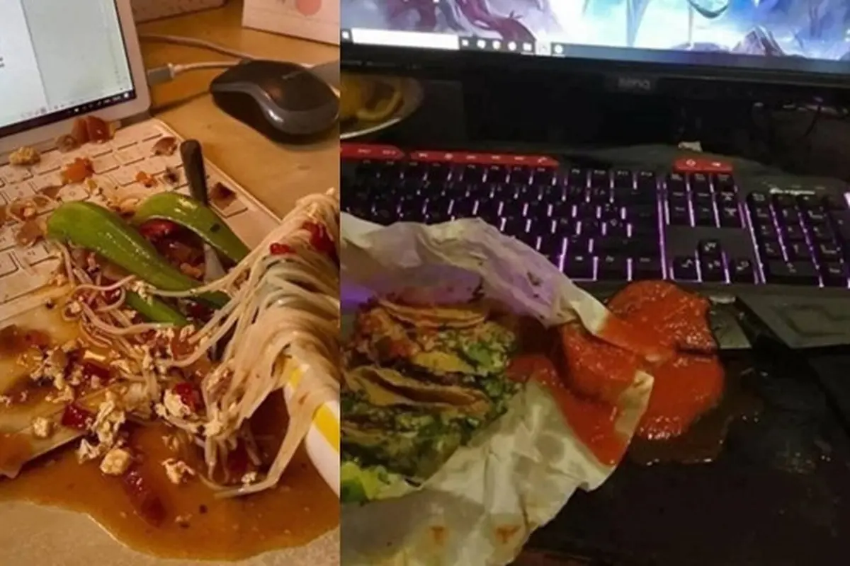 6 Momen Apes Laptop Ketumpahan Makanan Ini Bikin Nyesek