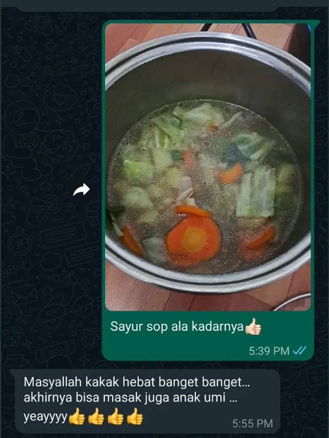 6 Chat Ibu Puji Masakan Anaknya Ini Bikin Senyum, Jadi Makin Semangat Masak
