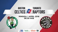 Jadwal NBA, Boston Celtics Vs Toronto Raptors. (Bola.com/Dody Iryawan)