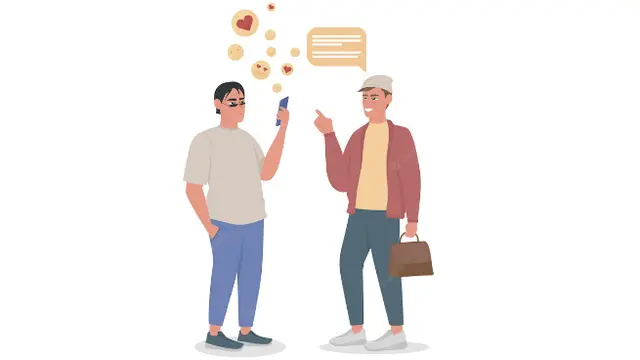 Ilustrasi Phubbing (sumber: freepik)