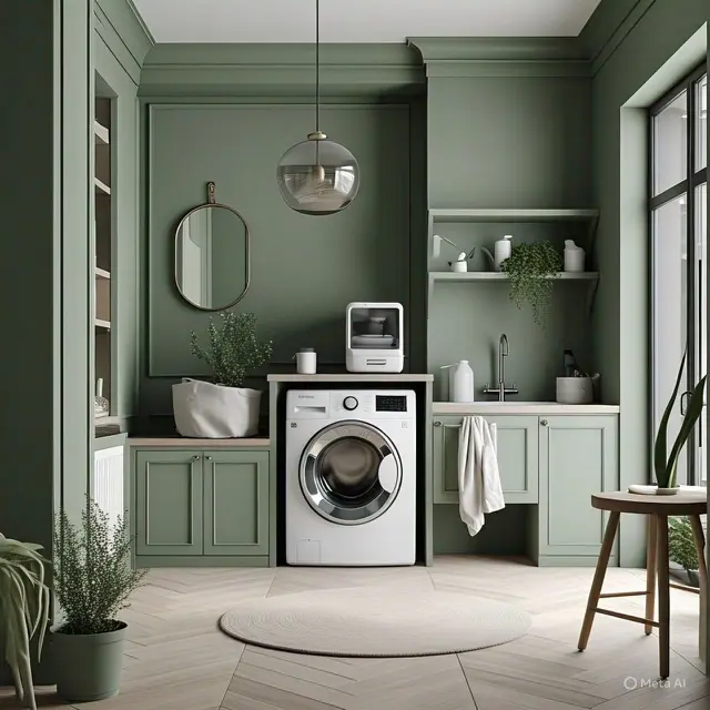 12 Inspirasi Warna Ruang Cuci Pakaian, Interior Menarik Bikin Tak Mudah Bosan