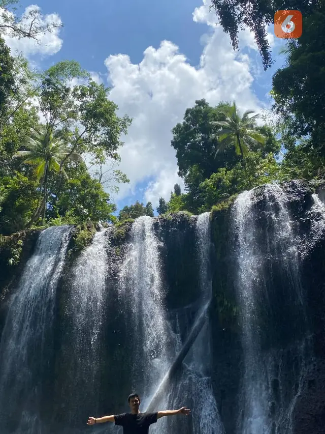 Air Terjun Kadadima di Laine, Manganitu Selatan, Kabupaten Sangihe, Sulawesi Utara (Sulut) (Arfandi Ibrahim/Liputan6.com)