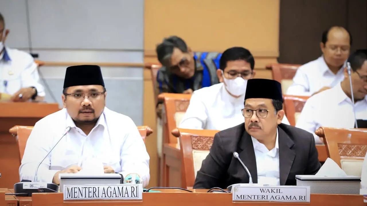 Menteri Agama Yaqut Cholil Qoumas dan Wakil Menteri Agama  Zainut Tauhid Sa'adi.
