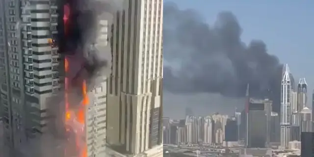 Kebakaran Landa Gedung Pencakar Langit Marina Pinnacle di Dubai, 3.820 Orang Dievakuasi
