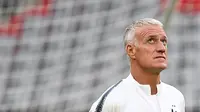 Pelatih Prancis, Didier Deschamps, melakukan sesi latihan jelang laga UEFA Nations League di Munich, Jerman, Rabu (5/9/2018). Prancis akan berhadapan dengan Jerman. (AFP/Franck Fife)