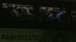 Suasana rombongan Timnas Argentina saat tiba di Hotel Fairmont, Jakarta, Jumat (16/6/2023) malam WIB. (Bola.com/Bagaskara Lazuardi)