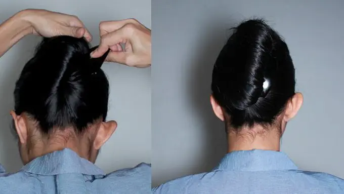 Cepol pramugari termasuk salah satu style rambut mudah/copyright: skydew