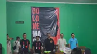Relawan Bolone Mase Jepara menggelar konsolidasi di gedung olahraga Desa Bugel, Kecamatan Kedung, Kabupaten Jepara. (Ist)