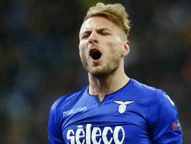 Bomber Lazio, Ciro Immobile, menjalani musim kompetisi ini dengan luar biasa. Ia sukses menjadi striker paling tajam di Serie A sekaligus Eropa. (AP/Efrem Lukatsky)