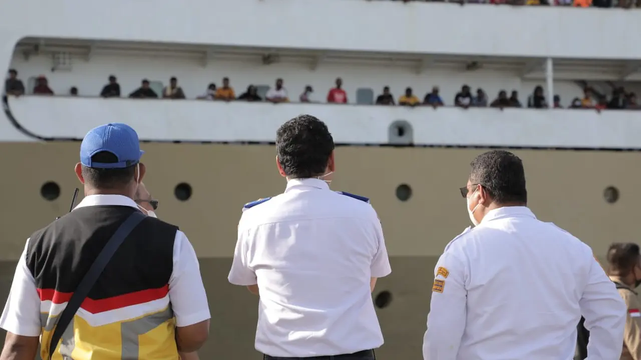 Pemantauan pelaksanaan angkutan laut Nataru oleh Kemenhub di Jayapura