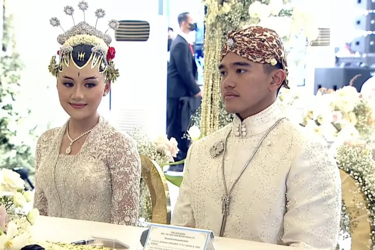 Momen akad nikah Kaesang dan Erina