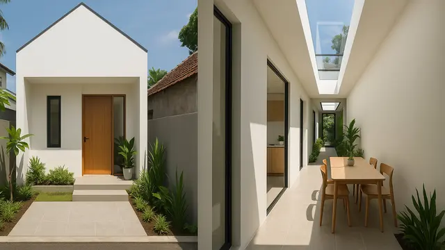 Gambar Rumah Minimalis Modern 6 x12 di Lahan Sempit/Ilustrasi Gambar oleh AI