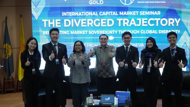 Indonesia Capital Market Student Studies (ICMSS) menggelar The 25th ICMSS International Capital Market Seminar di Jakarta, Rabu (5/2/2026). (Dok ICMSS)