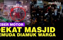 VIDEO: Pemuda di Wonogiri Diamuk Warga Usai Geber-Geber Motor Dekat Masjid