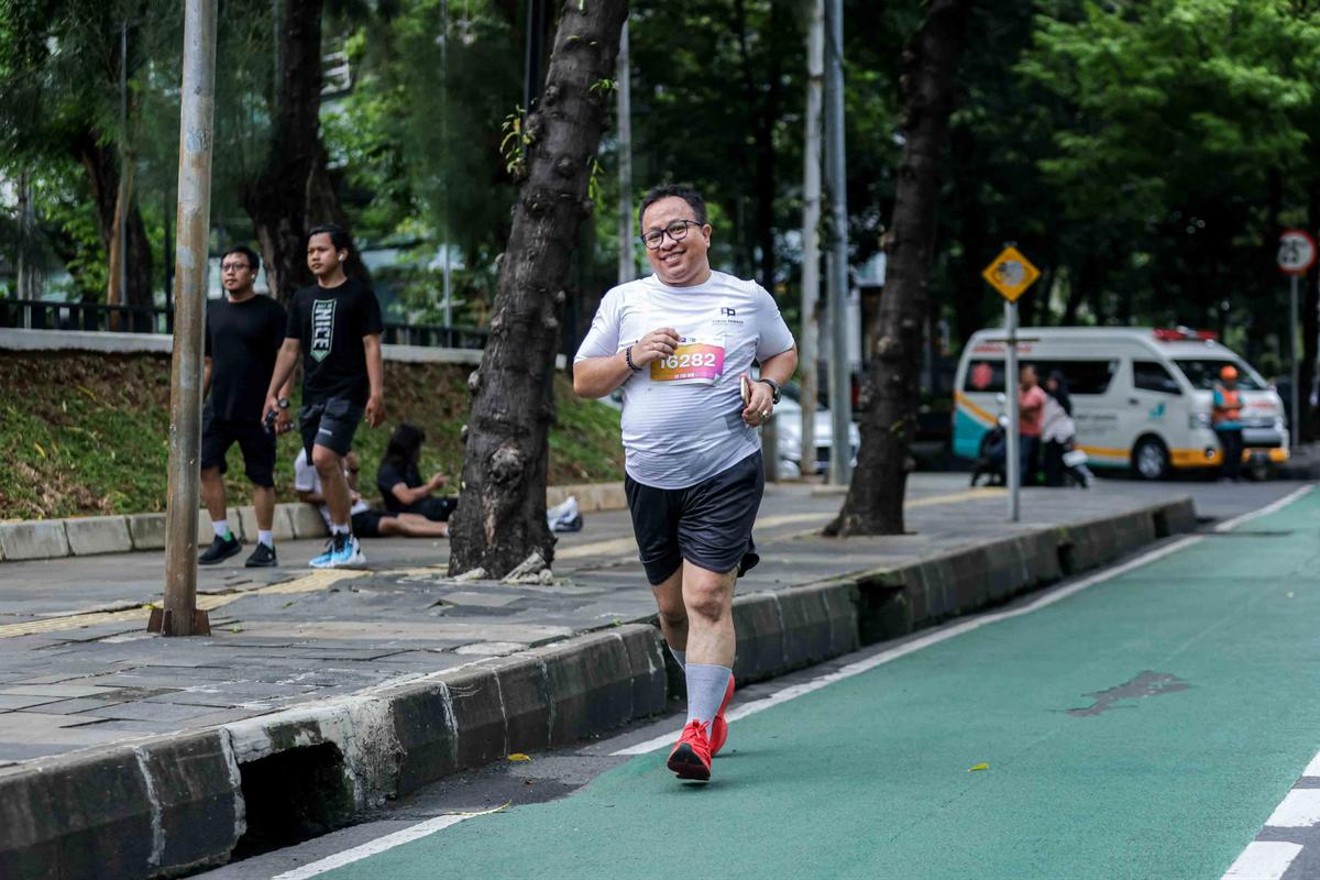 FOTO: Serunya Run for Good Journalism 2025 Bareng Menkeu Purbaya