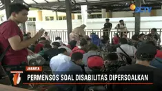 Penyandang disabilitas se-Jabodetabek gelar aksi damai tuntut Mensos Agus Gumiwang cabut Permensos No. 18 Tahun 2018. Mereka menganggap peraturan bisa batasi pendidikan dan mengurangi kewajiban negara memelihara penyandang disabilitas.