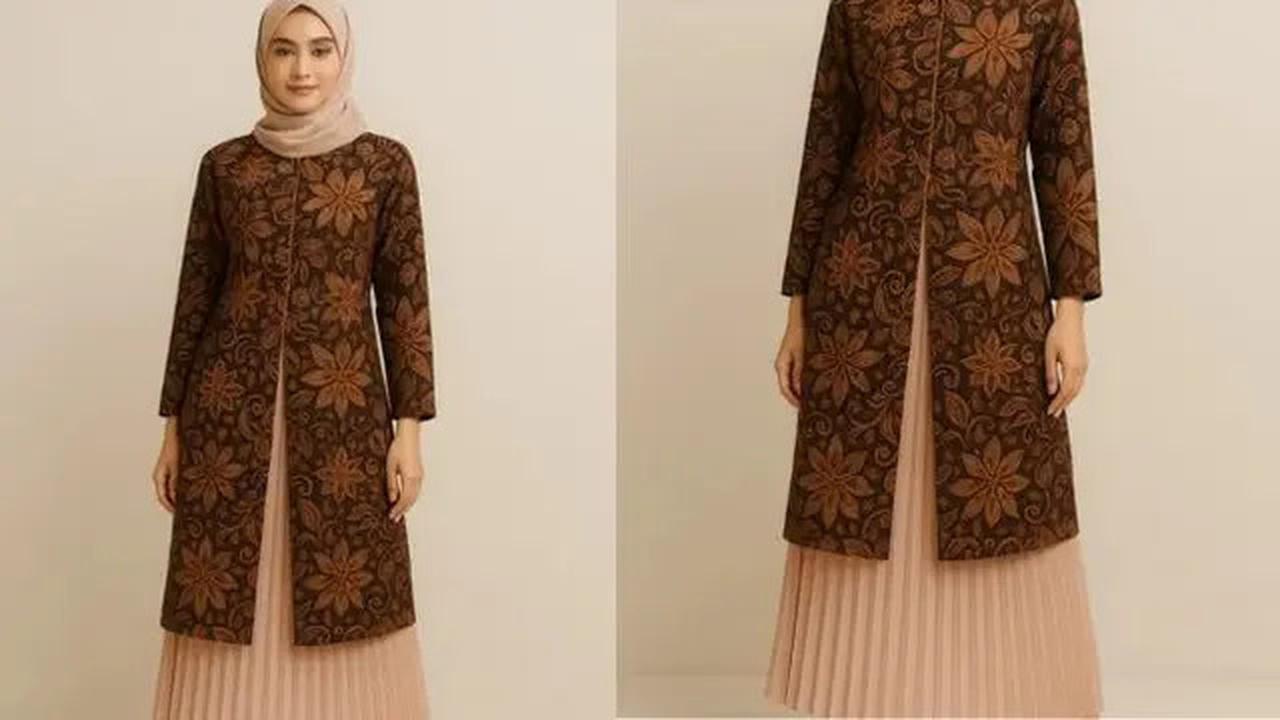 Cara Memadukan Tunik Batik Belah Panjang dengan Hijab Kekinian, Inspirasi Tren Masa Kini