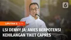 Lingkaran Survei Indonesia atau LSI, Denny JA menyebut jika Anies Baswedan gagal dapat tiket untuk maju sebagai capres pada pemilu 2024, maka dipastikan pilpres menjadi pertarungan dua pasang calon, yaitu Prabowo Subianto melawan Ganjar Pranowo dan m...