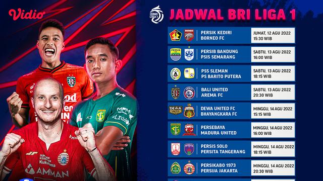 Jadwal dan Live Streaming BRI Liga 1 2022/2023 Pekan Keempat di Vidio, 12-15 Agustus 2022