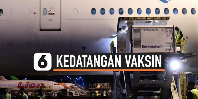 VIDEO: Detik-Detik 1,8 Juta Dosis Vaksin Sinovac Covid-19 Tiba di Indonesia