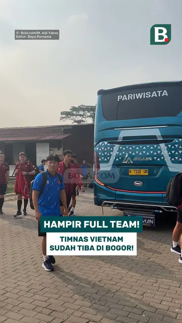 Hampir full team! Timnas Vietnam sudah tiba di Bogor jelang lawan Timnas Indonesia