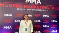 Head of Industry Meta Indonesia, Aldo Rambie dalam diskusi MMA Indonesia Modern Marketing Talk 2023. Meta Indonesia menyoroti isu conversational messaging atau pesan percakapan dalam praktik marketing.