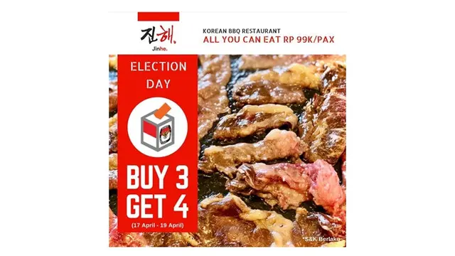 Jangan Golput, Ini Deretan Promo yang Bisa Didapatkan Setelah Nyoblos