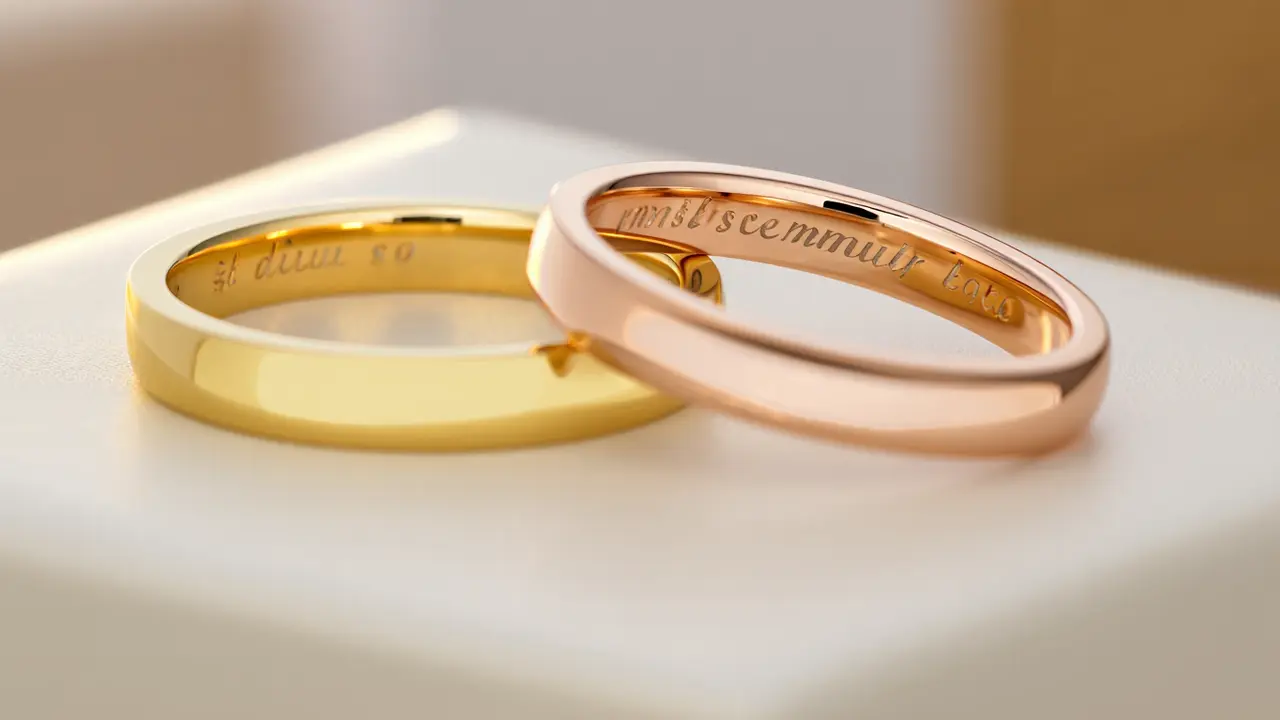 Model cincin nikah ukir nama (Foto: Reve Art AI)