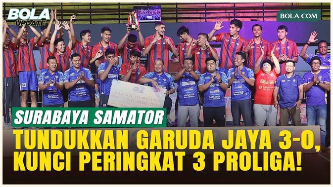 Tampil Ganas di Laga Penentuan! Surabaya Samator Sapu Bersih Garuda Jaya 3-0