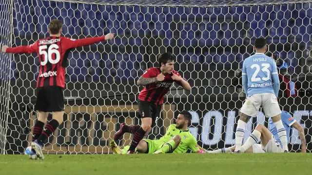 Foto: Aksi Gol Injury Time Sandro Tonali yang Jaga Asa Juara dan Pastikan AC Milan ke Liga Champions Musim Depan
