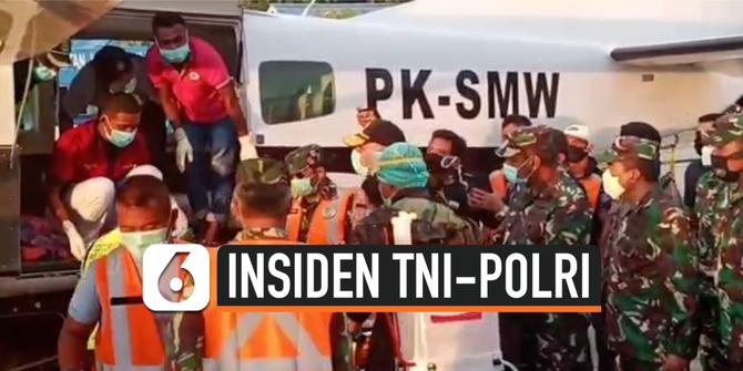 VIDEO: Bentrok TNI-Polri, 3 Jenazah Anggota Polri Tiba di Jayapura