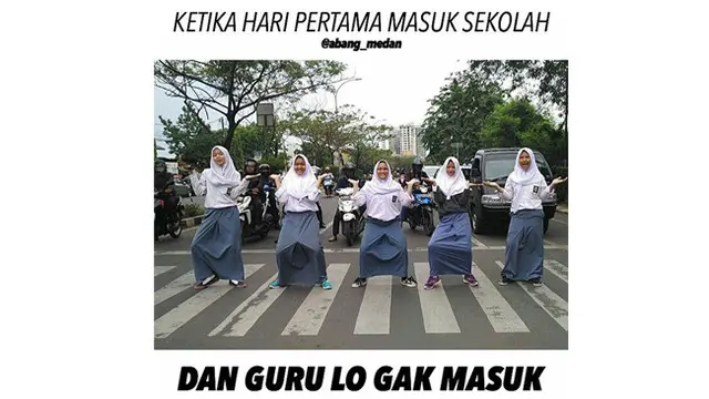 Meme Hari Pertama Masuk Sekolah, Bikin Ngakak Sekaligus Gagal Fokus