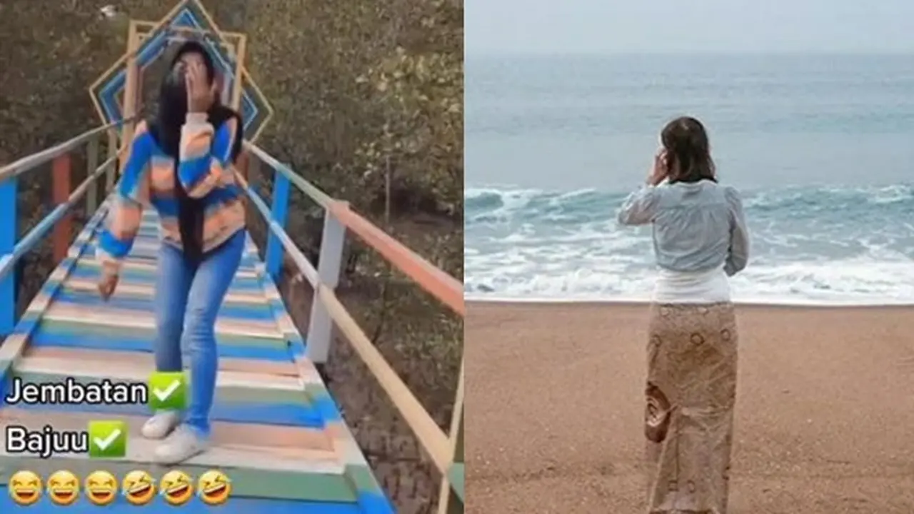 6 Momen Tak Sengaja Pakai Outfit Menyatu dengan Alam Ini Unik, Jarang Terjadi