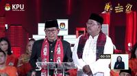 Paslon gubernur dan calon wakil gubernur nomor urut 3 Pramono Anung-Rano Karno saat debat terakhir atau debat ketiga Pilkada Jakarta 2024. (Tangkapan Layar YouTube KPU Jakarta)